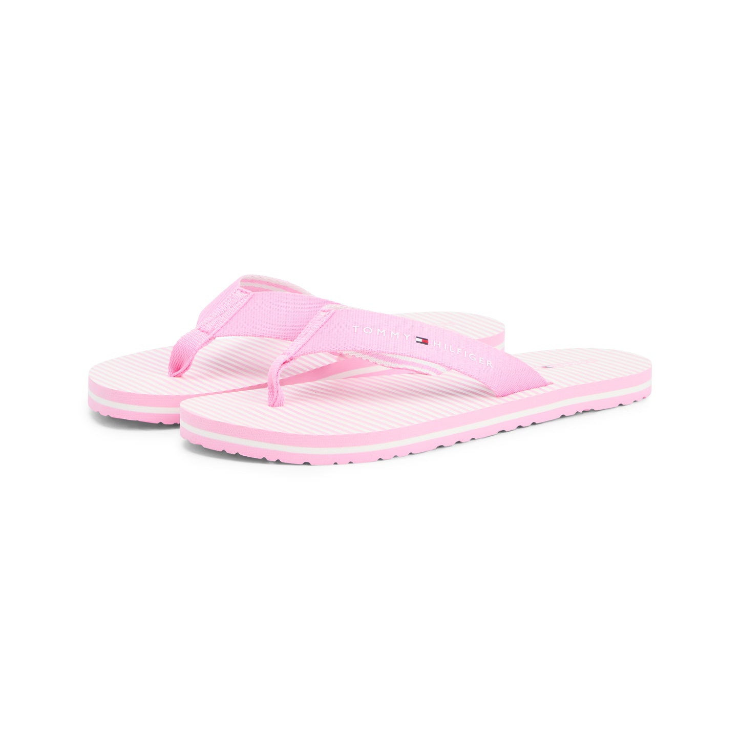 Tommy Hilfiger ITHACA STRIPE Womens Toe-Post Sandals Rose Petal