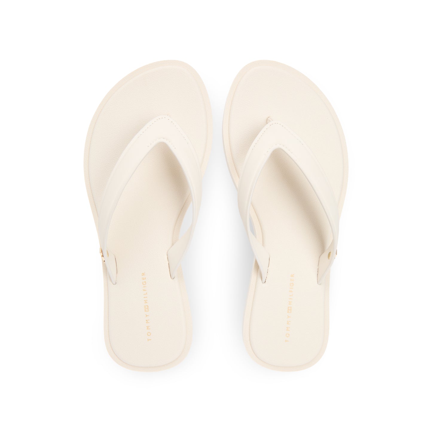 Tommy Hilfiger SCANDI PREMIUM Womens Toe-Post Sandals Soft Cream