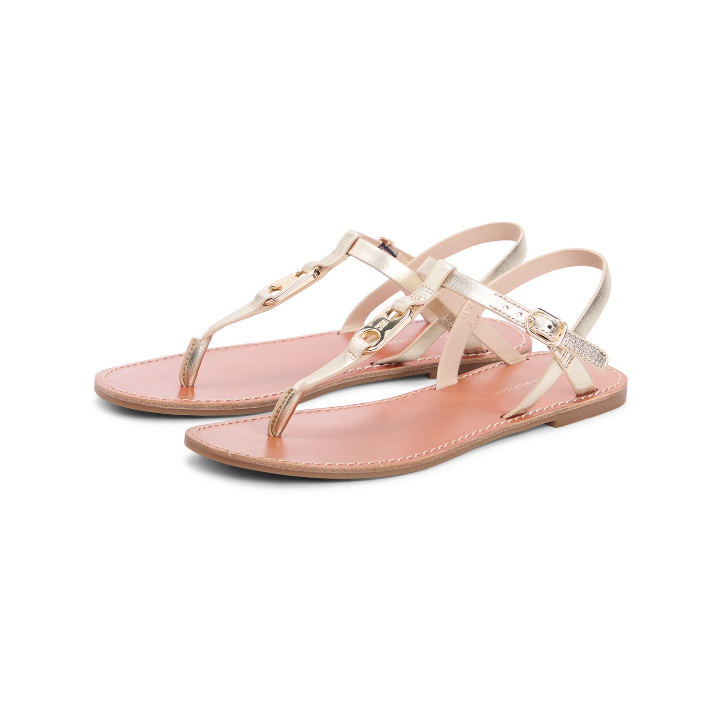 Tommy Hilfiger LEATHER THONG Sandals Womens Thong Sandals Gold