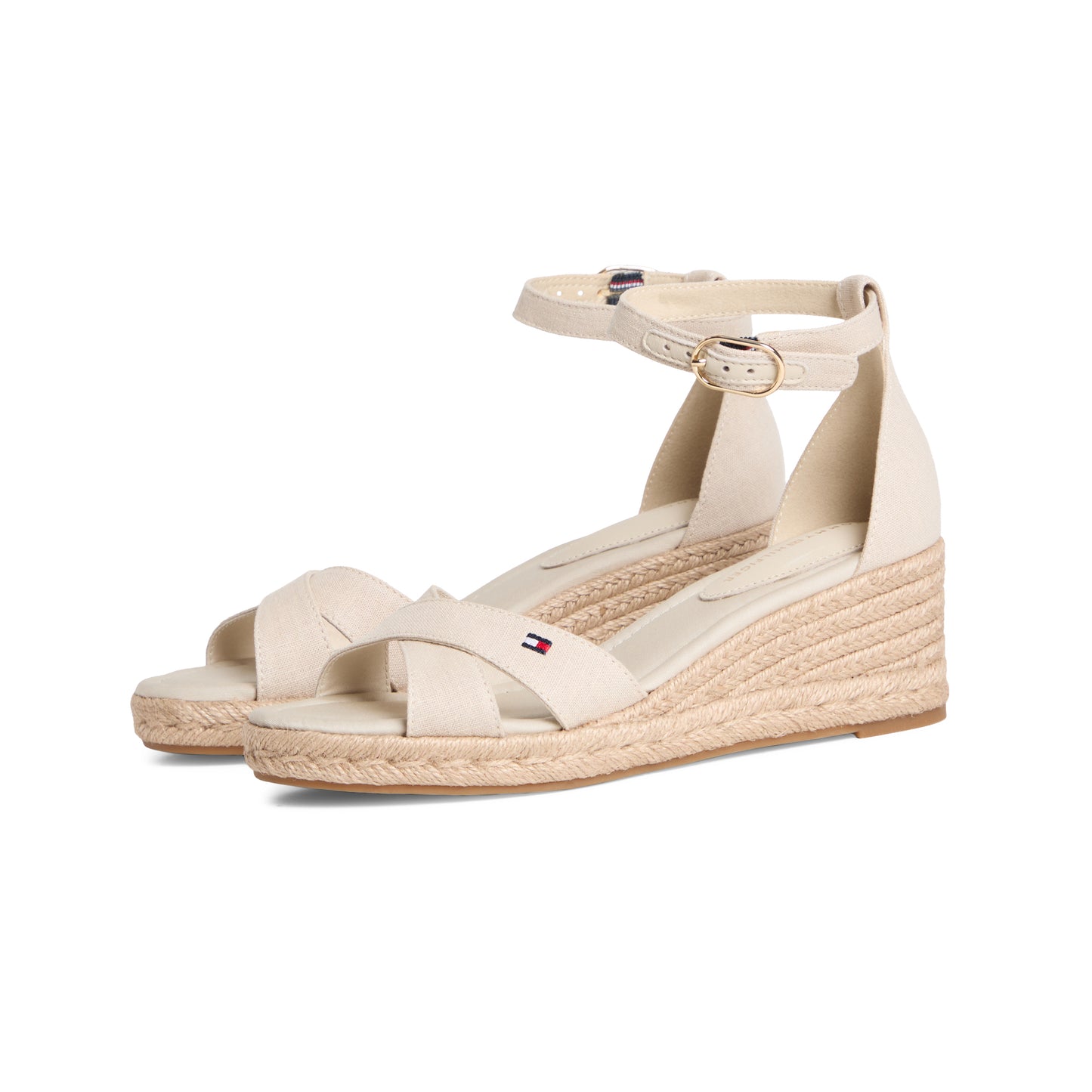 Tommy Hilfiger MID WEDGE Womens Wedge Sandals Classic Beige