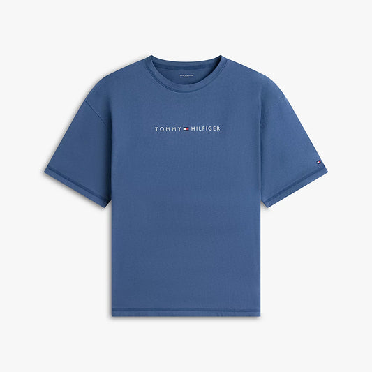 Tommy Hilfiger SS LOGO TEE Mens T-Shirt Aegean Sea