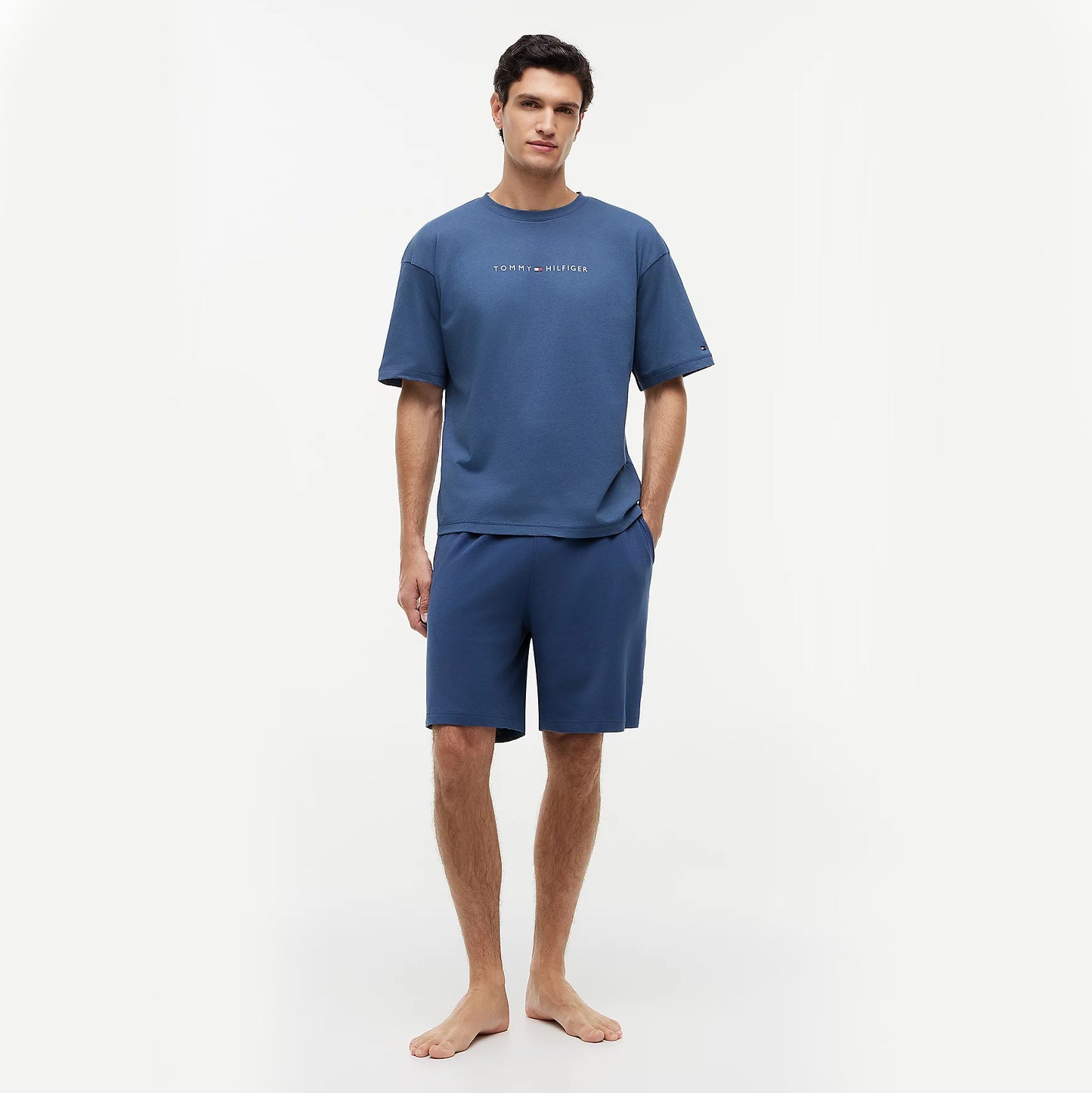 Tommy Hilfiger SS LOGO TEE Mens T-Shirt Aegean Sea