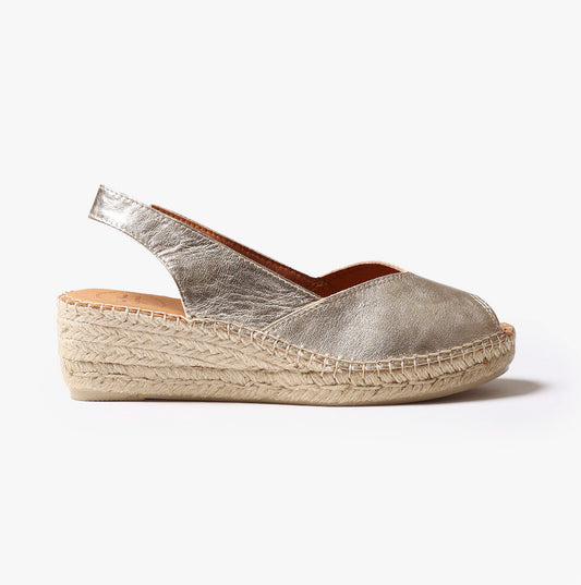 Toni Pons BERNIA-P Womens Wedge Sandals Platinum