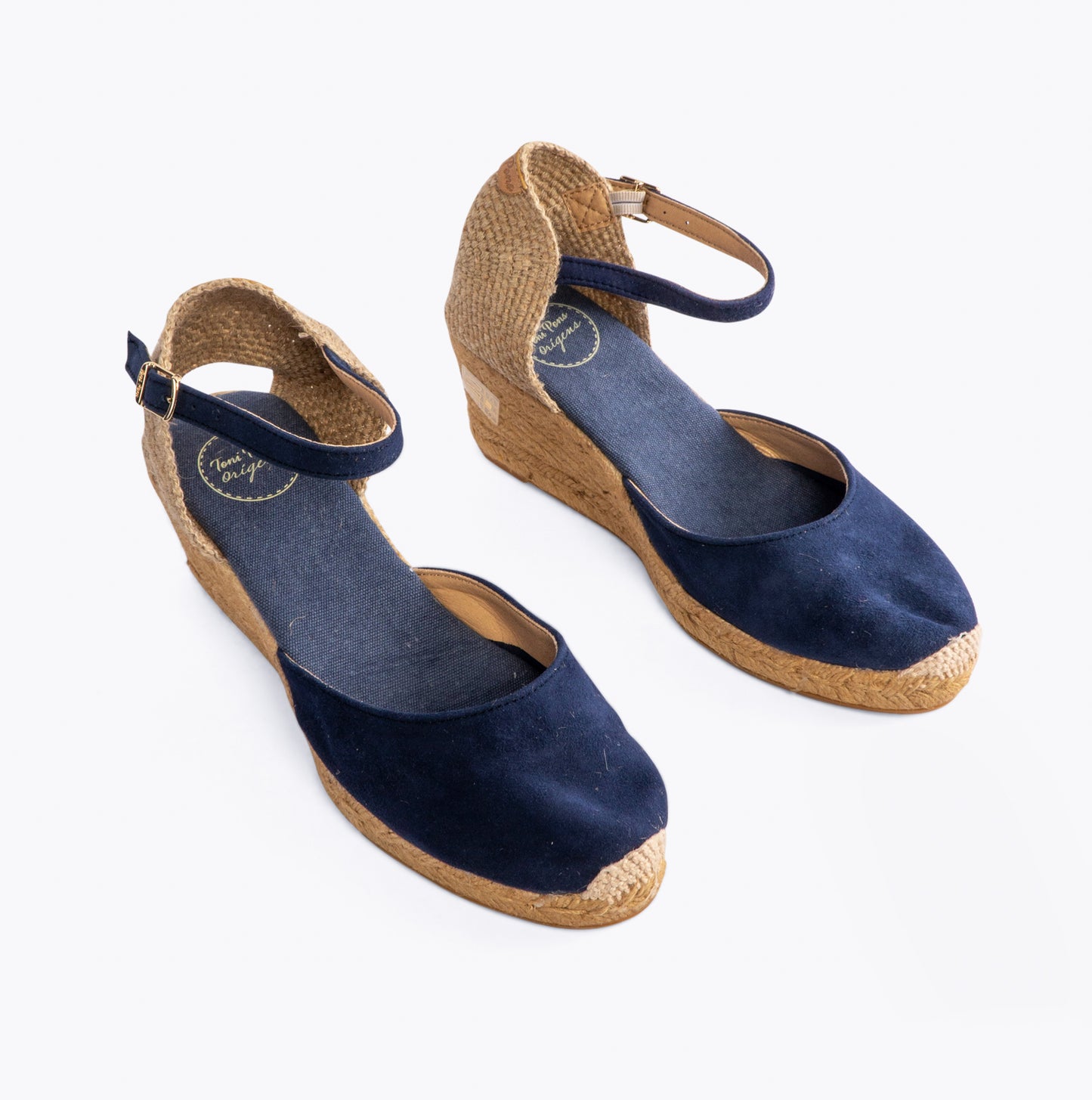 Toni Pons LLORET Womens Suede Wedge Espadrilles Navy