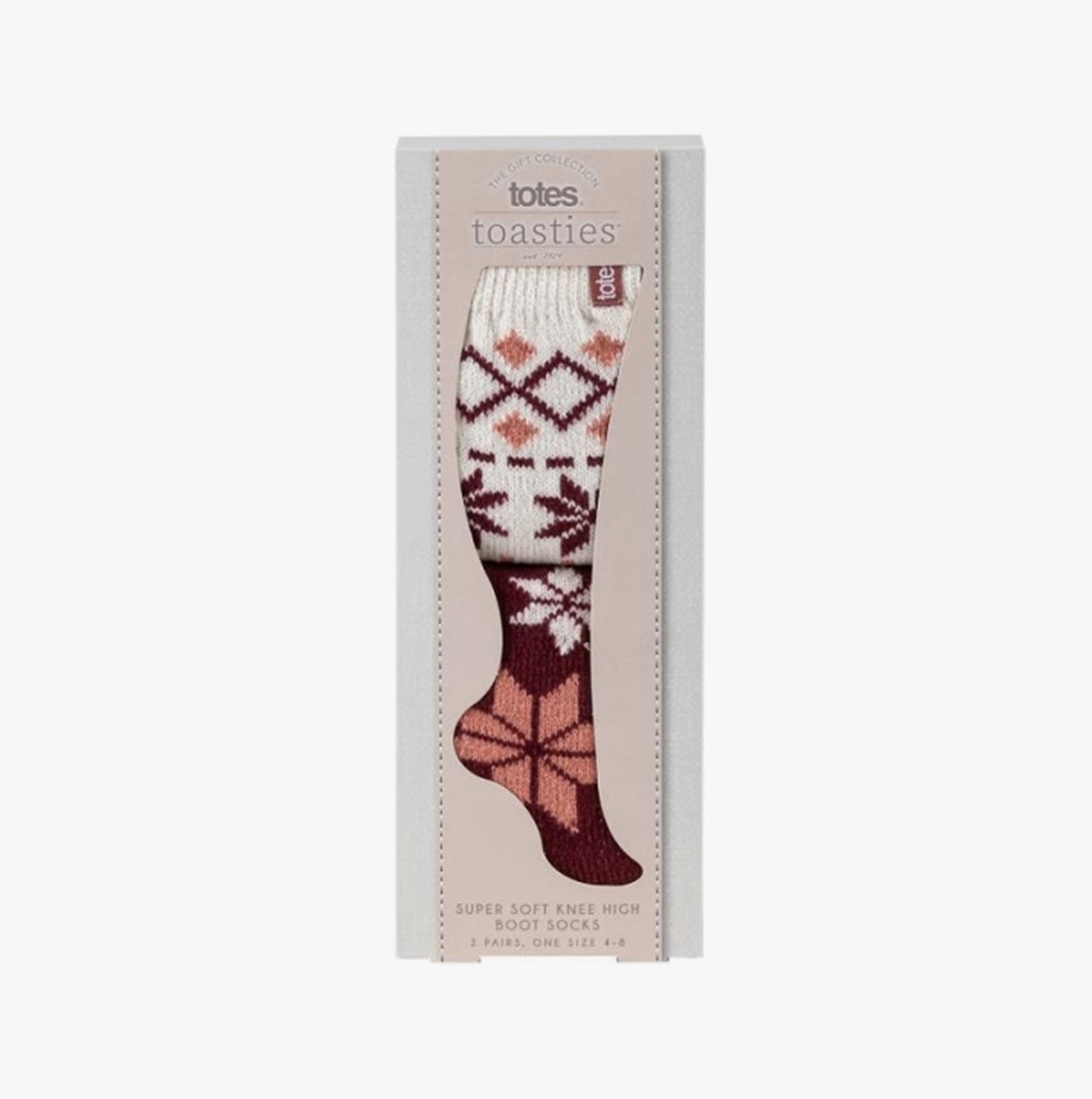 Totes Isotoner KNEE HIGH SUPERSOFT Womens Boot Socks Berry