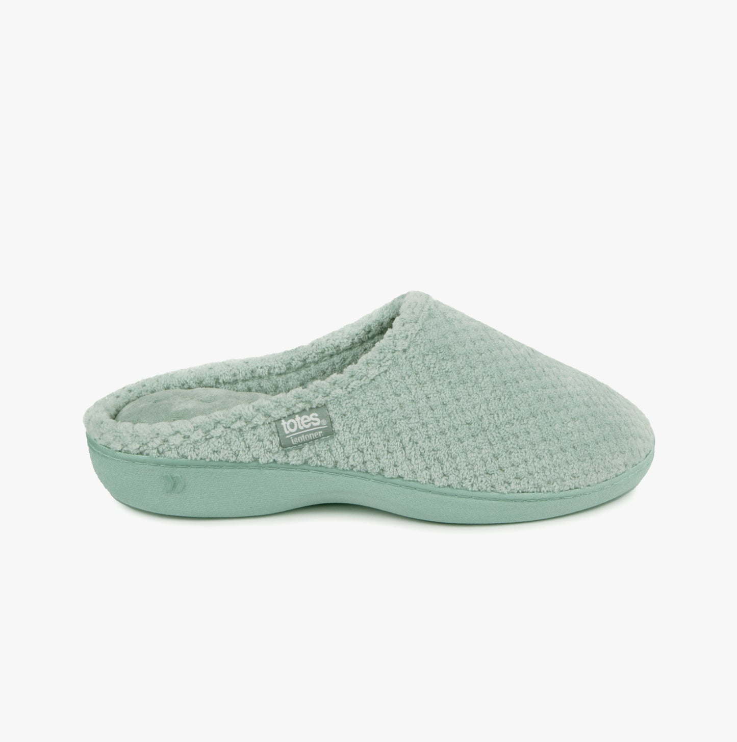 Totes Isotoner POPCORN TERRY Womens Mule Slippers Mint