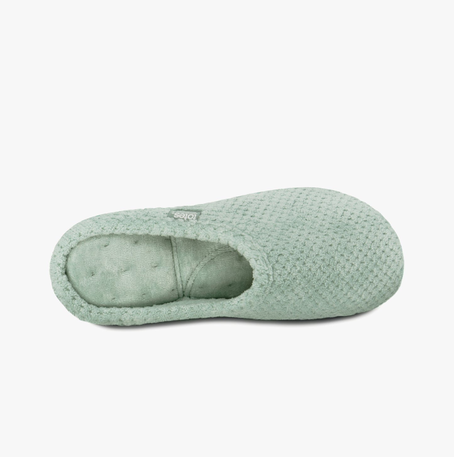 Totes Isotoner POPCORN TERRY Womens Mule Slippers Mint