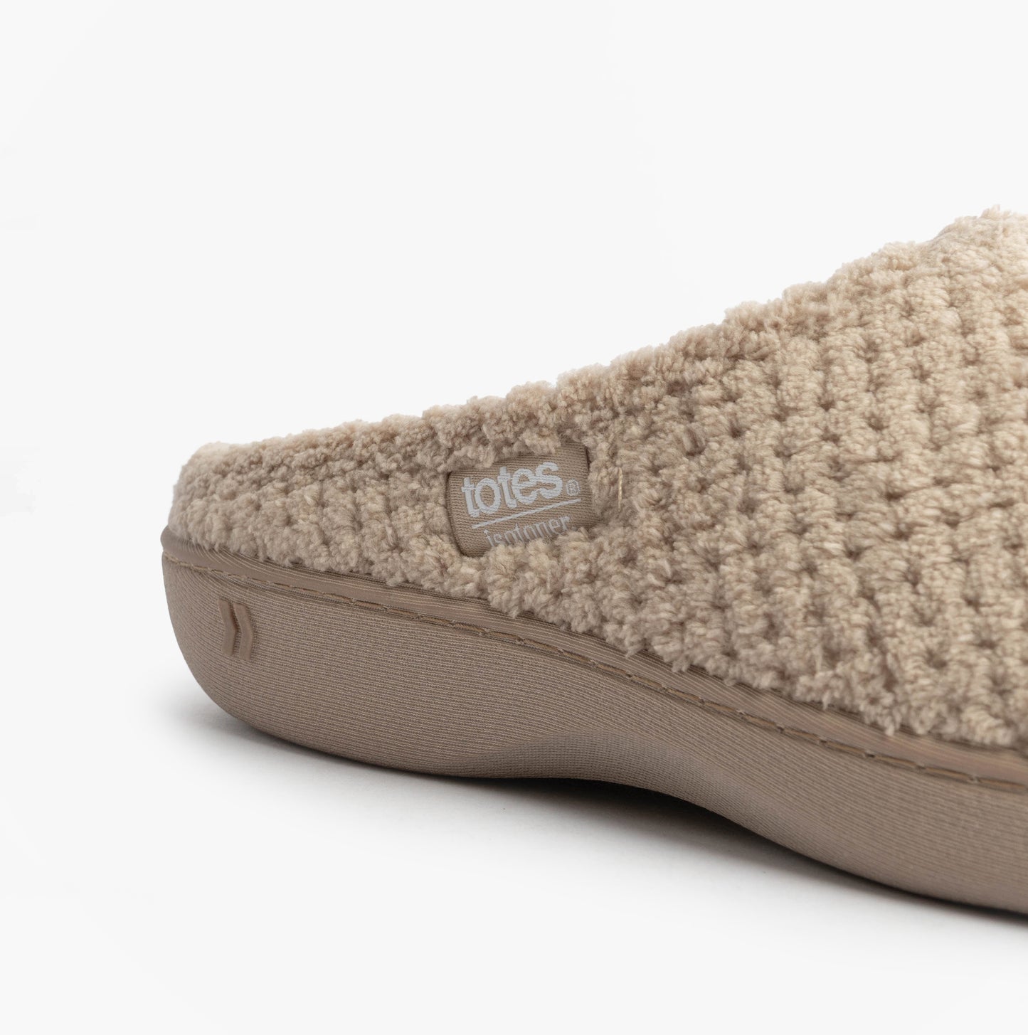 Totes Isotoner POPCORN TERRY Womens Mule Slippers Oat