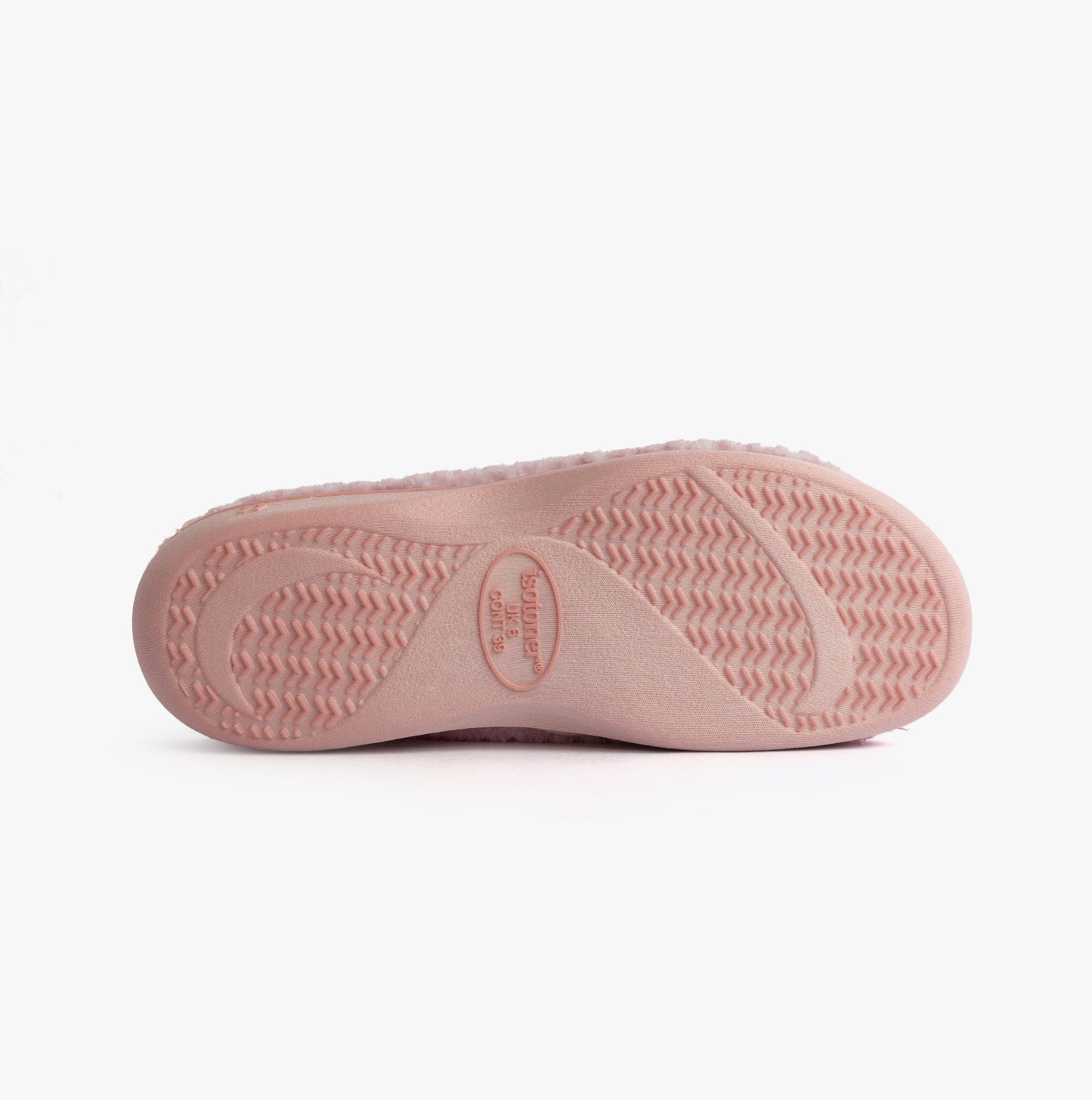 Totes Isotoner POPCORN TURNOVER OPEN TOE Womens Mule Slippers Pink Spot