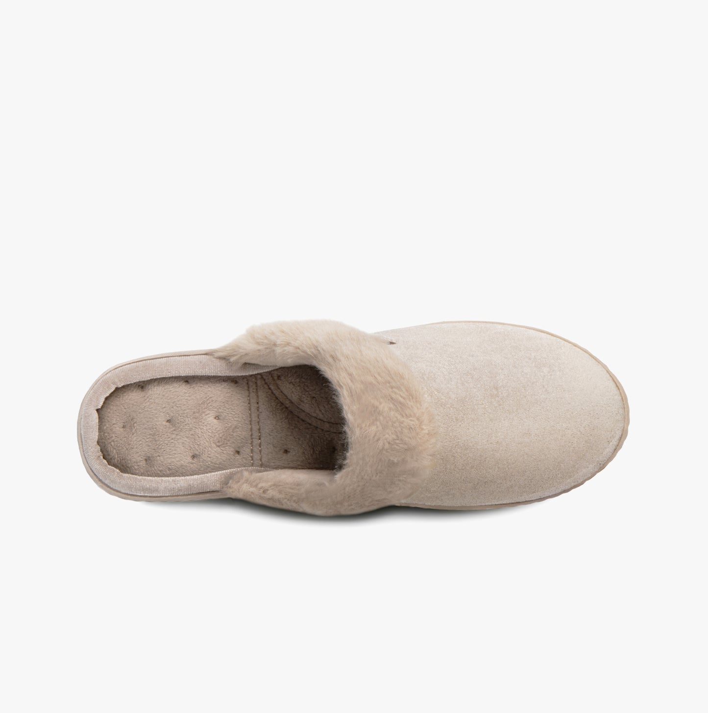 Totes Isotoner SPARKLE VELOUR HEELED MULE Womens Mule Slippers Mink