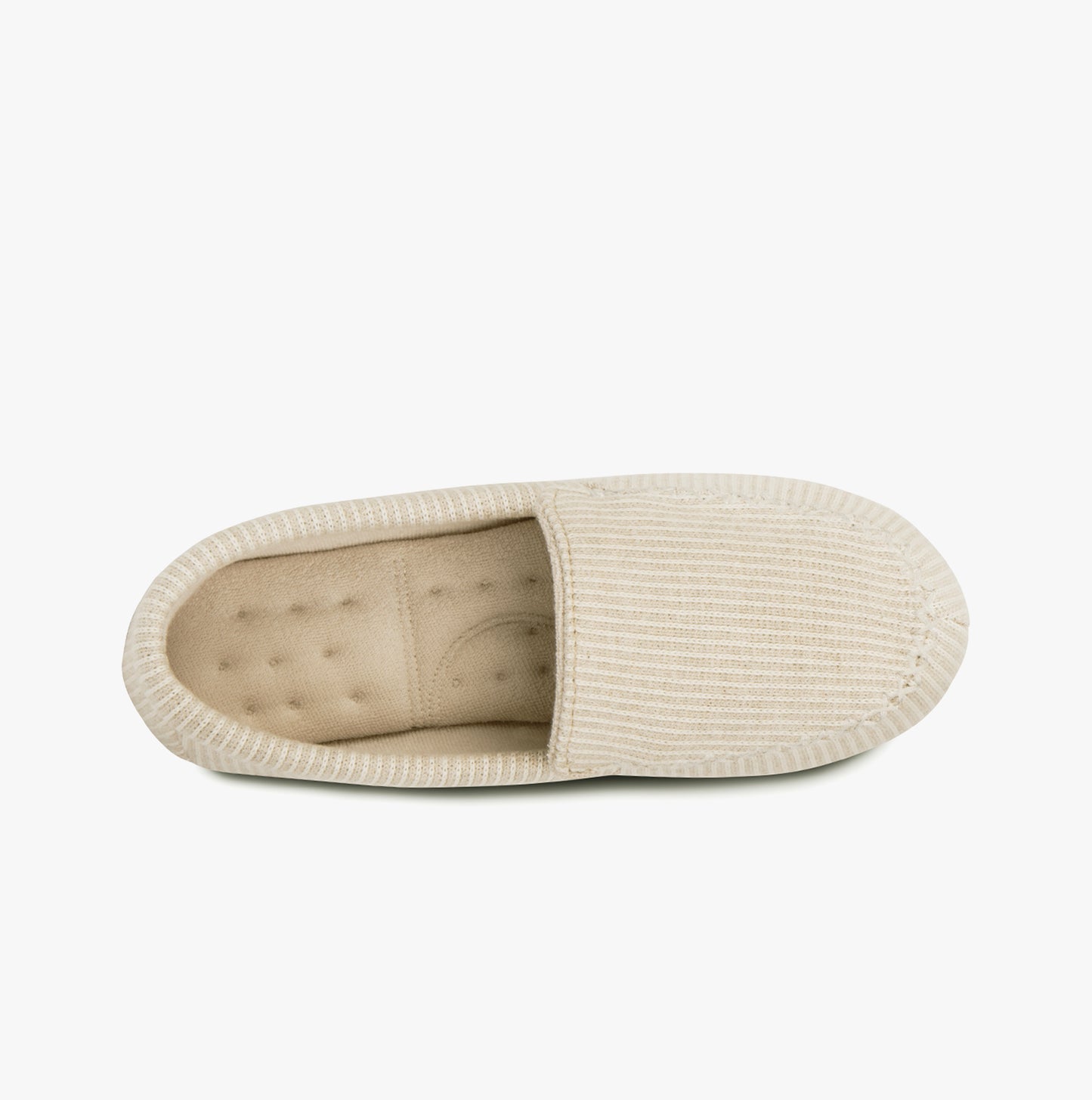 Totes Isotoner TEXTURED Womens Moccasin Slippers Beige