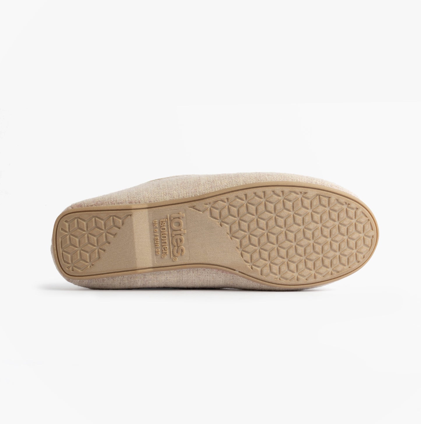 Totes Isotoner TEXTURED Womens Moccasin Slippers Light Brown