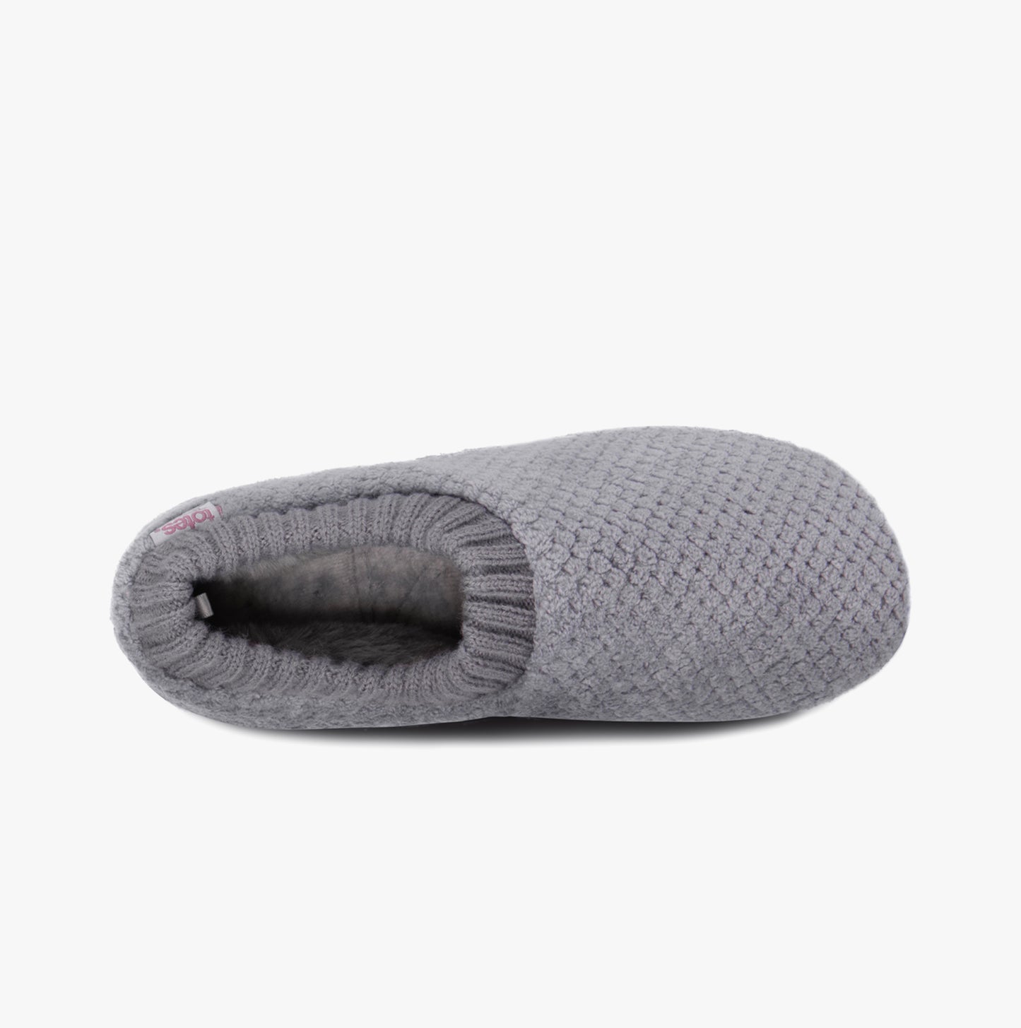 Totes Isotoner POPCORN FULL BACK BOOTIE Womens Slippers Grey