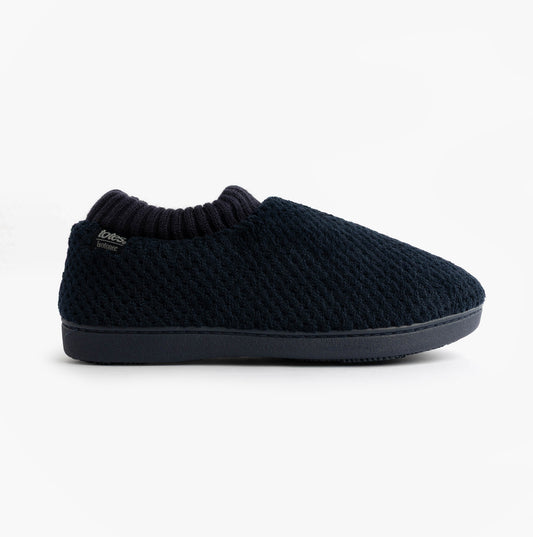 Totes Isotoner POPCORN FULL BACK BOOTIE Womens Slippers Navy