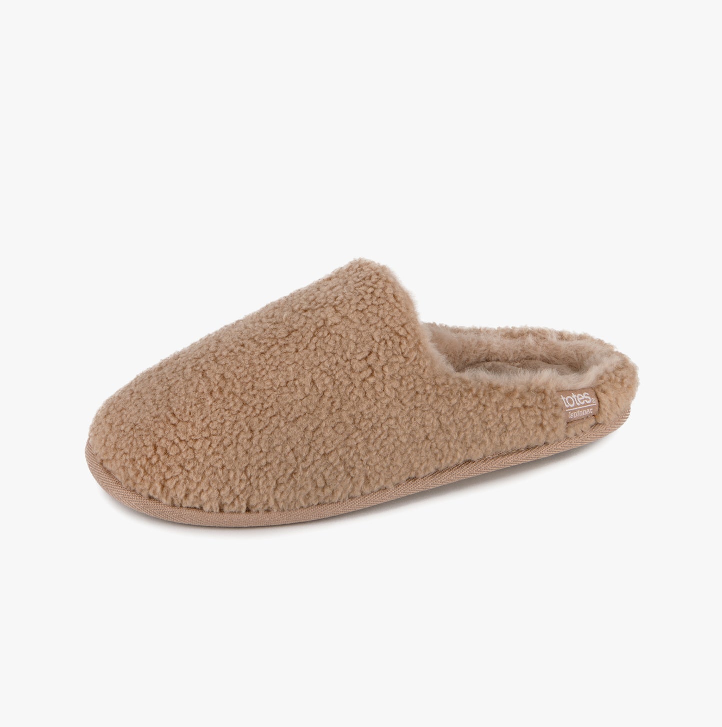 Totes Isotoner CURLY FUR MULE Womens Mule Slippers Natural