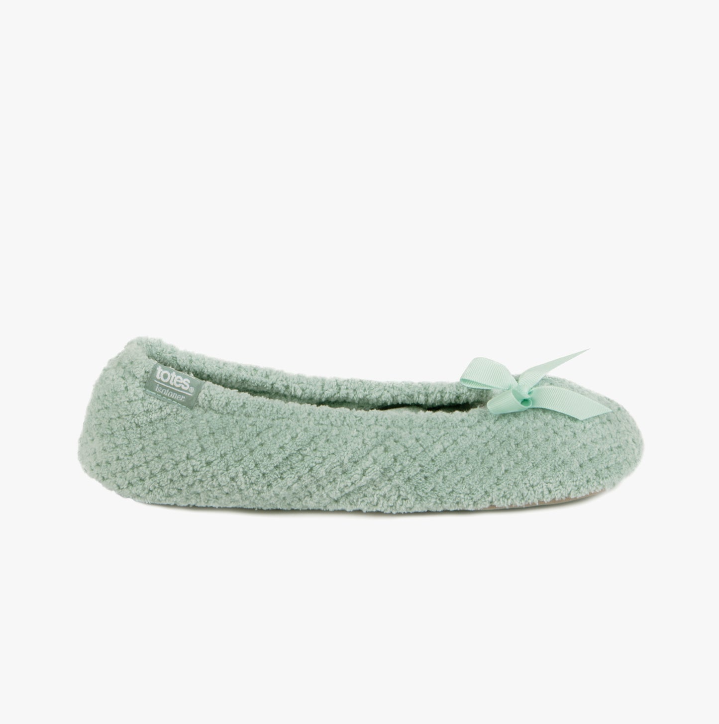 Totes Isotoner POPCORN BALLET Womens Ballerina Slippers Mint