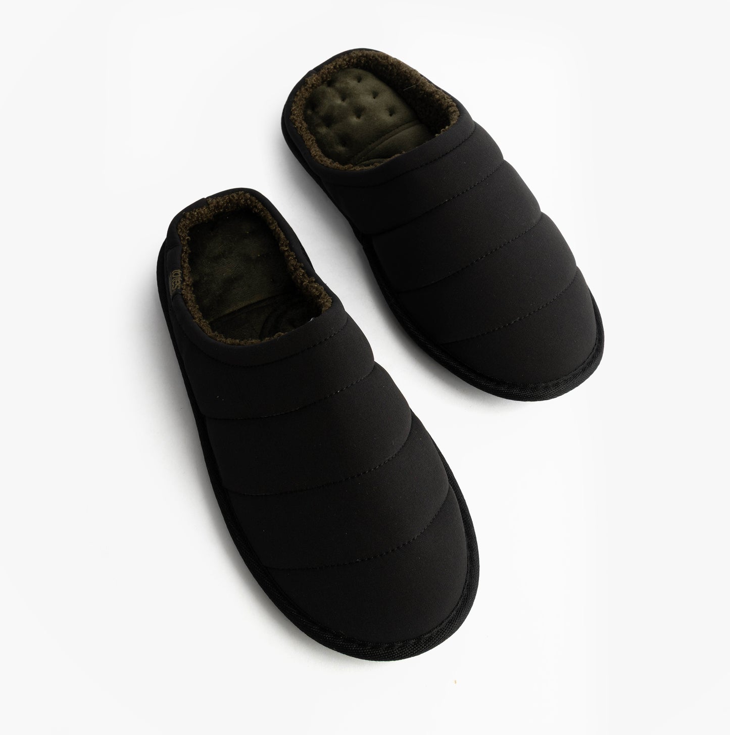 Totes Isotoner SPORT QUILTED MULE WITH COSY LINING Mens Mule Slippers Black
