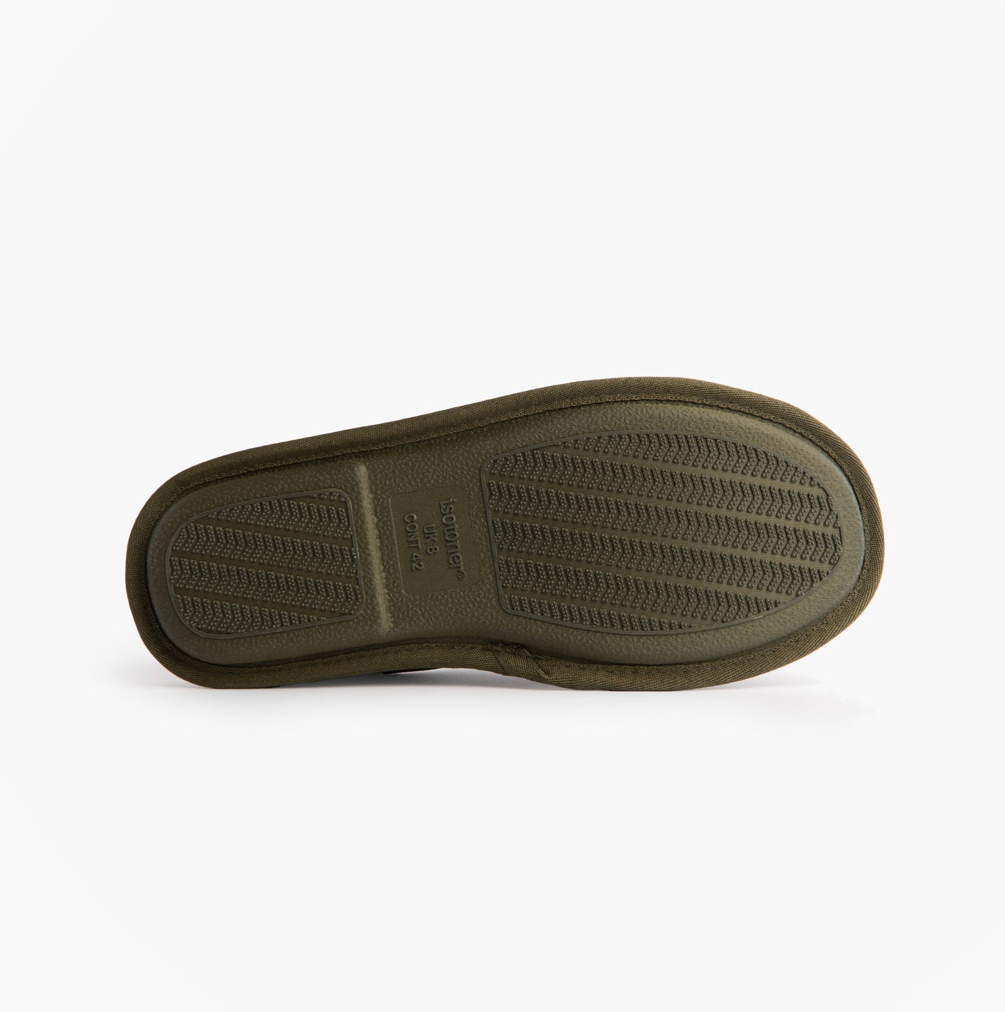 Totes Isotoner SPORT QUILTED MULE WITH COSY LINING Mens Mule Slippers Khaki
