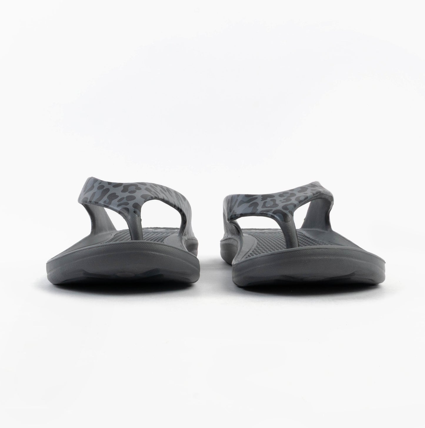 Totes Sol Bounce 0350FGLE Womens Toe Post Sandals Grey Leopard