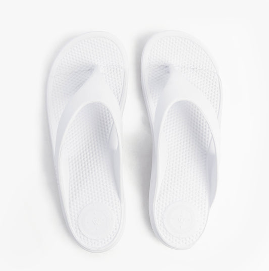 Totes Sol Bounce 0350FWHI Womens Toe Post Sandals White