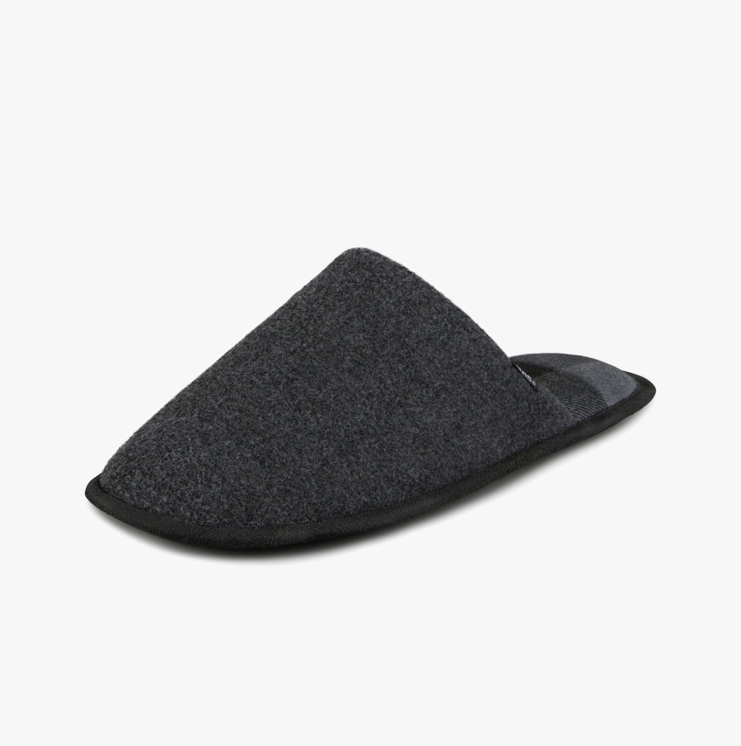 Totes Toasties JERSEY MULE Slippers WITH CHECK LINING Mens Charcoal