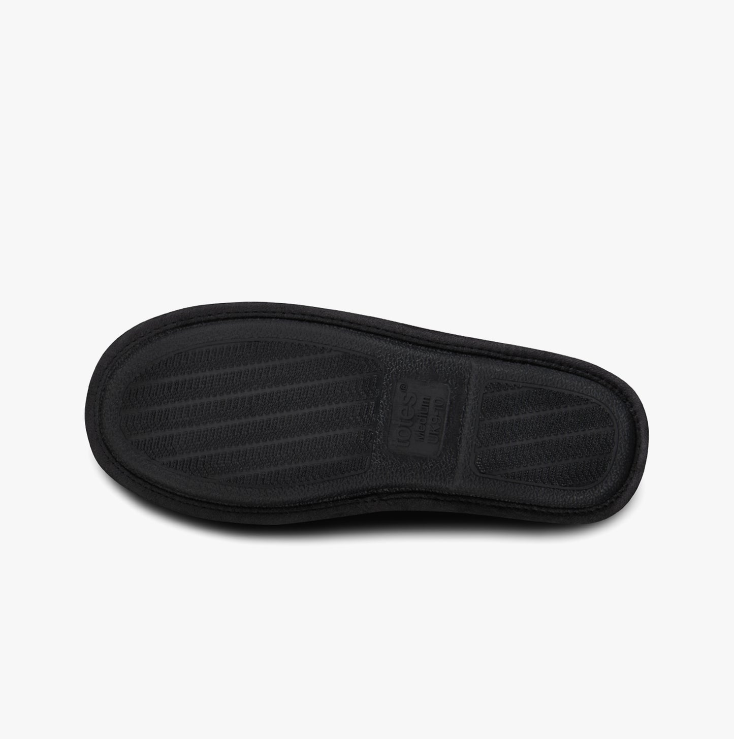 Totes Toasties JERSEY MULE Slippers WITH CHECK LINING Mens Charcoal