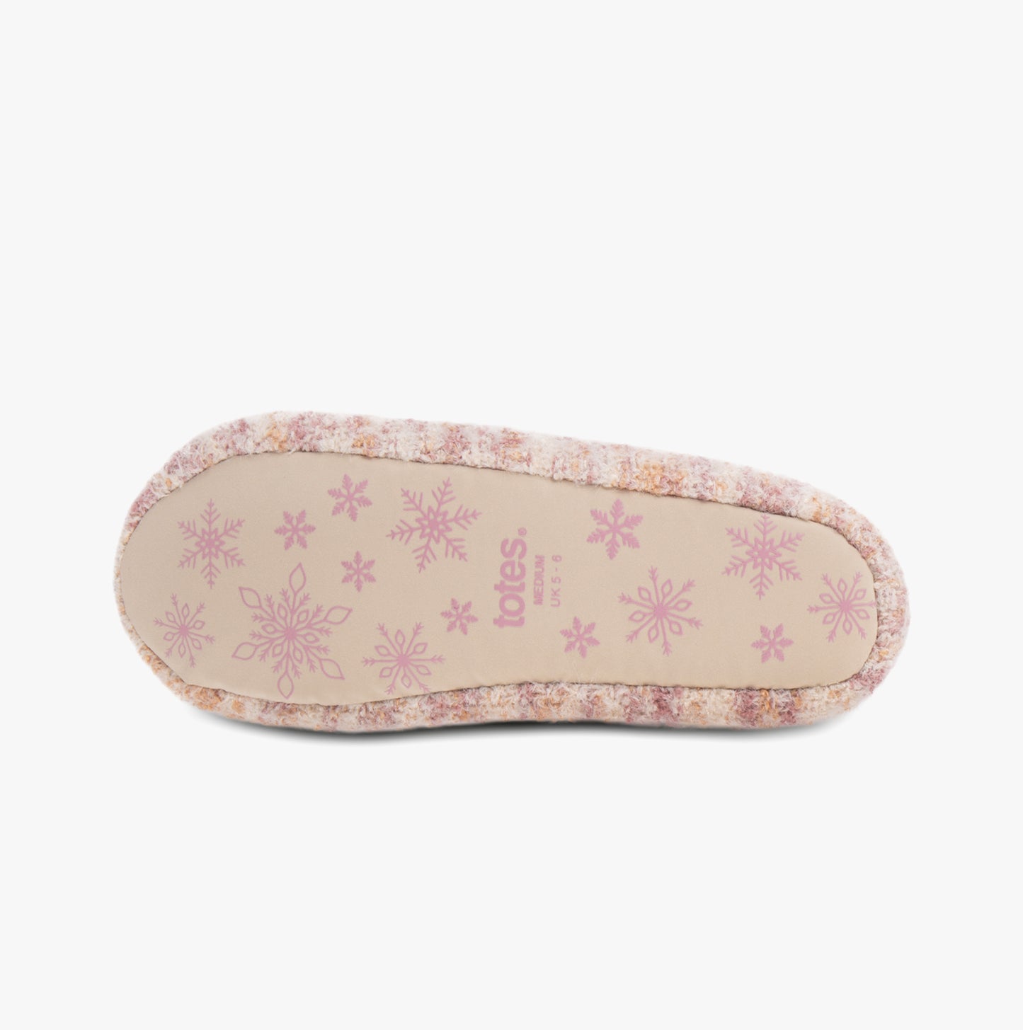 Totes Toasties KNITTED BALLET Slippers Womens Pink