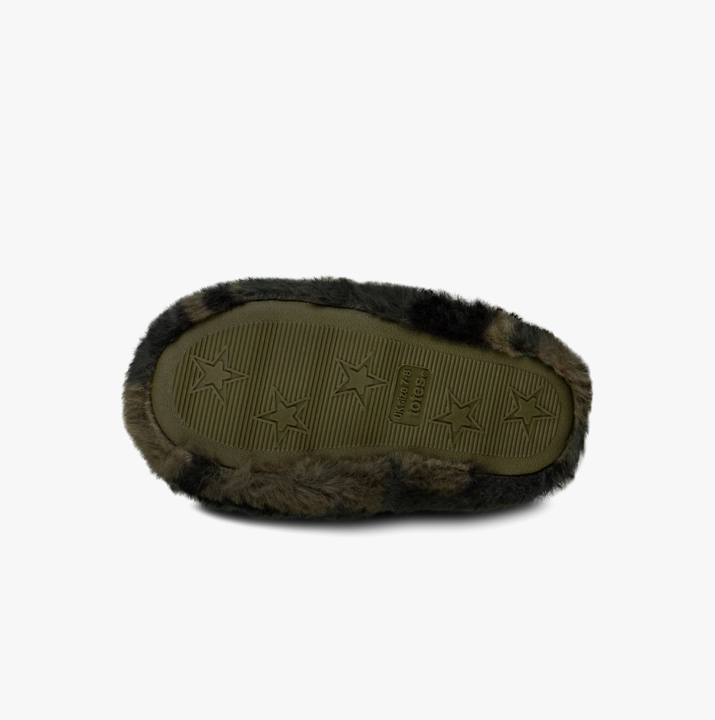 Totes Toasties DINO BOOT Slippers Kids Khaki