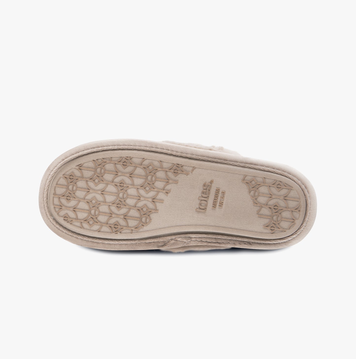 Totes Toasties VELOUR MULE Slippers Womens Taupe