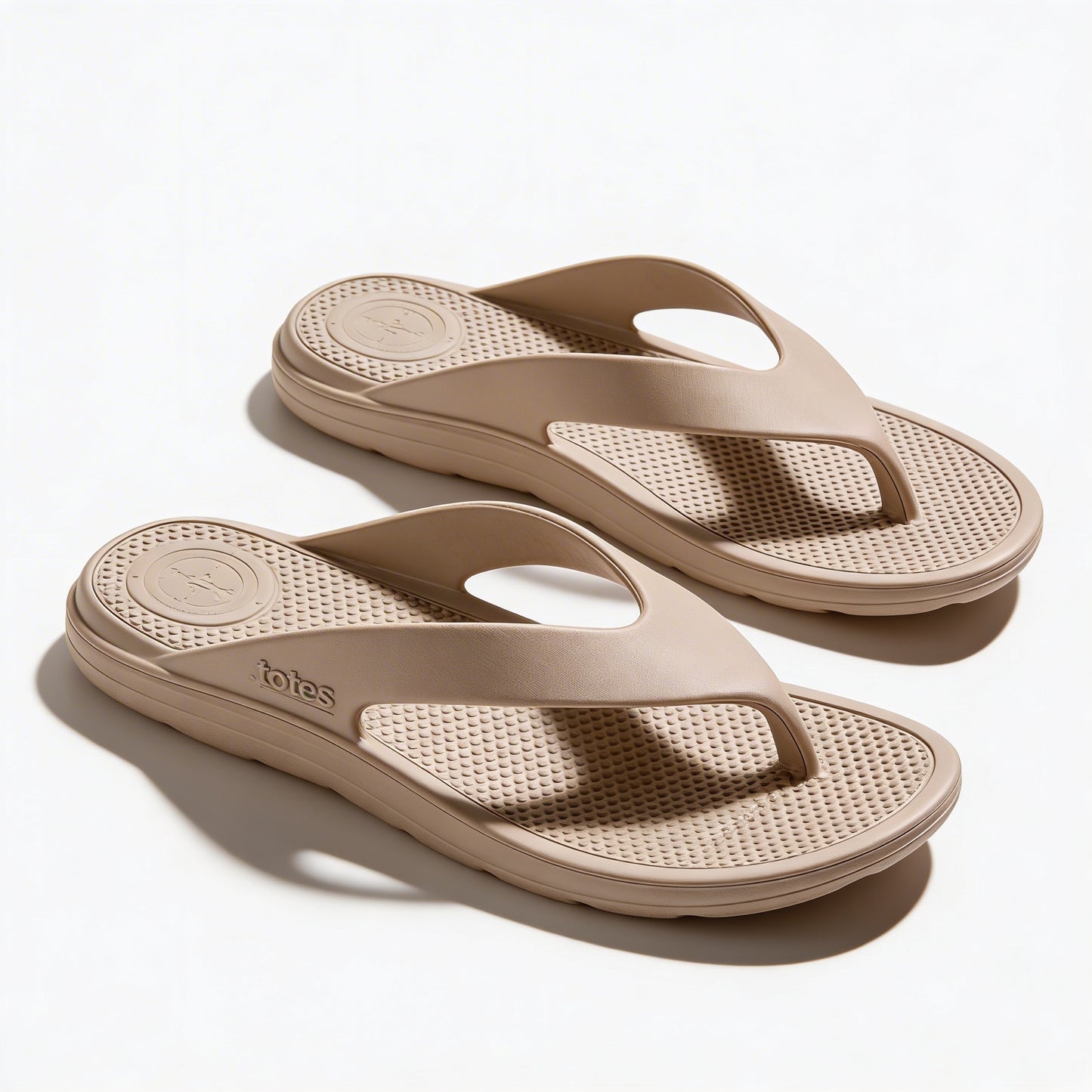 Totes Sol Bounce 0350 Womens Toe-Post Sandals Taupe