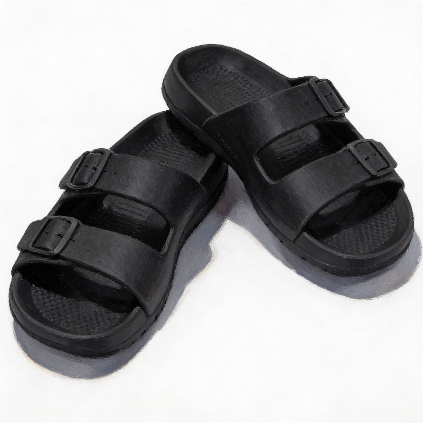 Totes Sol Bounce 0362 Mens Sliders Black
