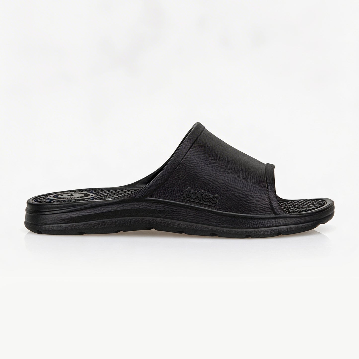 Totes Sol Bounce 0371P Mens Sliders Black