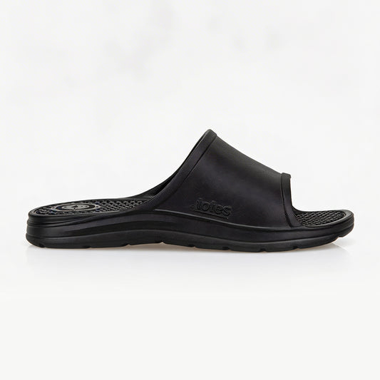 Totes Sol Bounce 0371P Mens Sliders Black