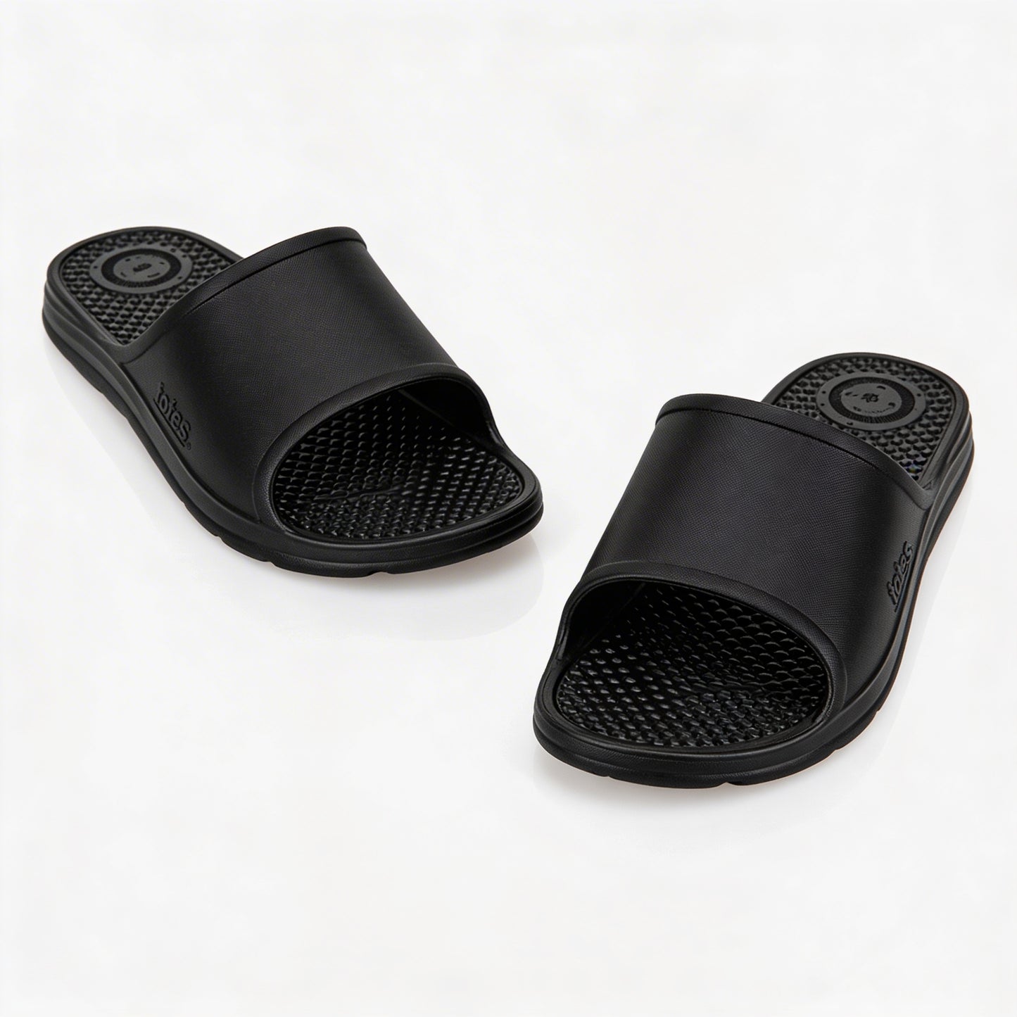 Totes Sol Bounce 0371P Mens Sliders Black