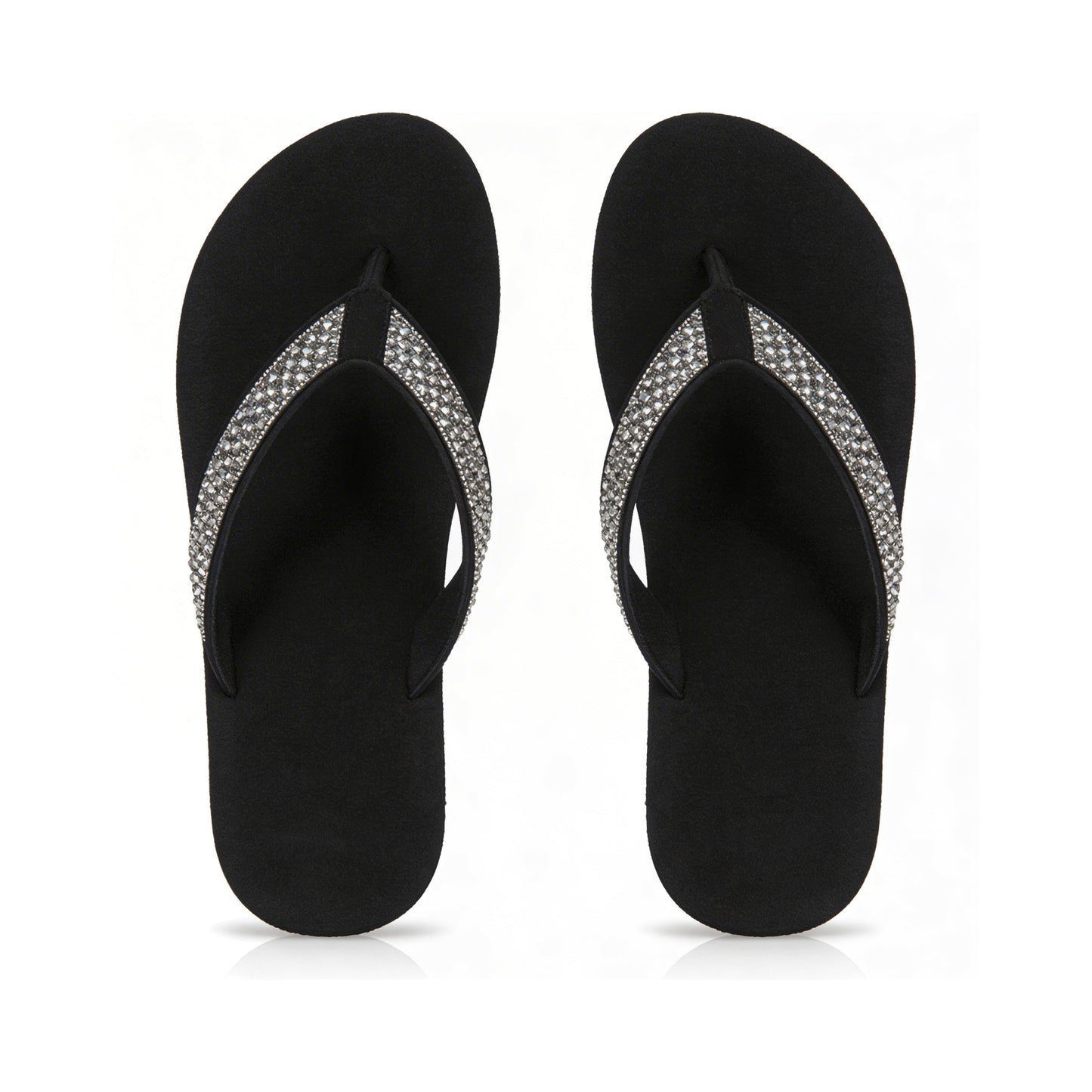 Totes Sol Bounce 0464 Womens Toe-Post Sandals Black