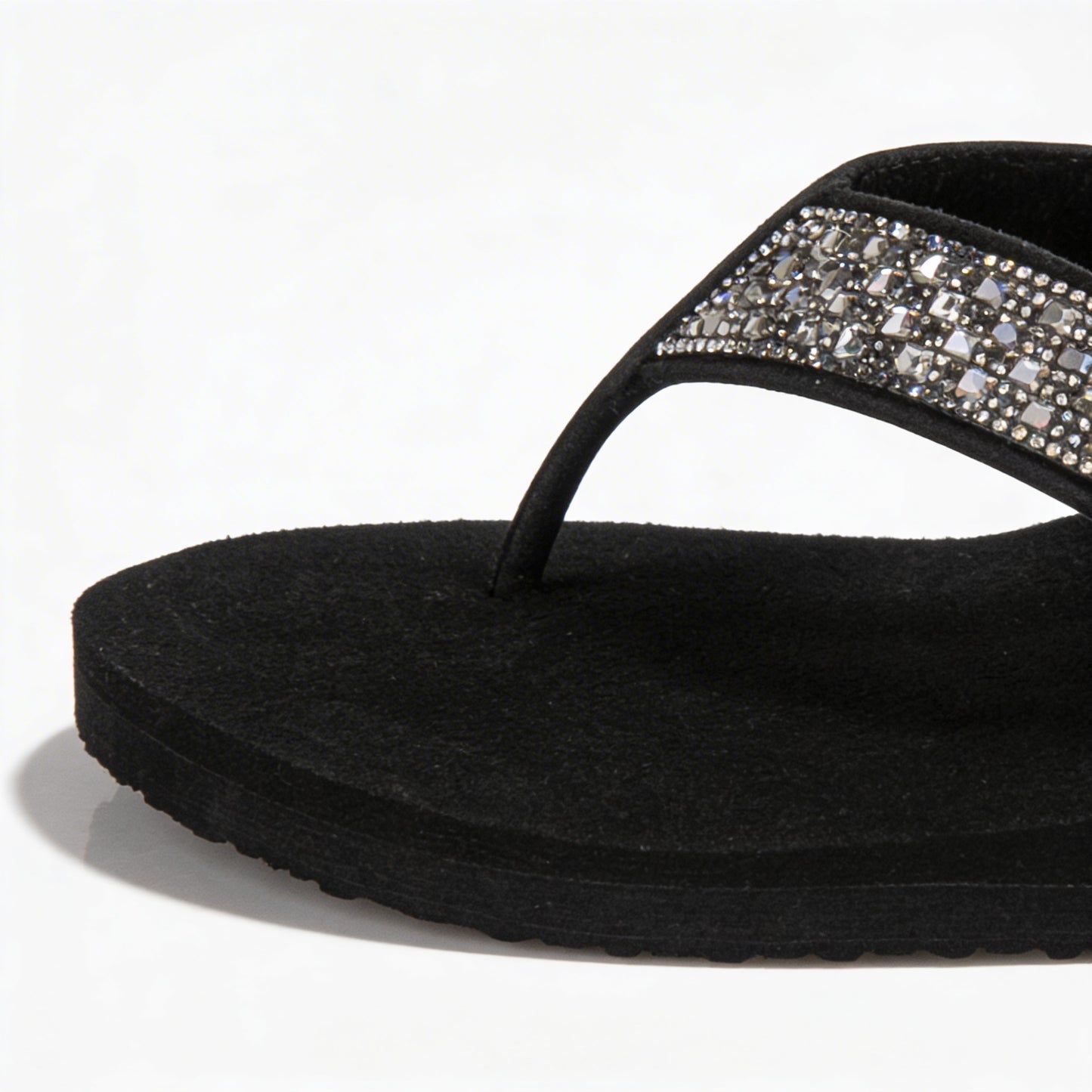 Totes Sol Bounce 0464 Womens Toe-Post Sandals Black