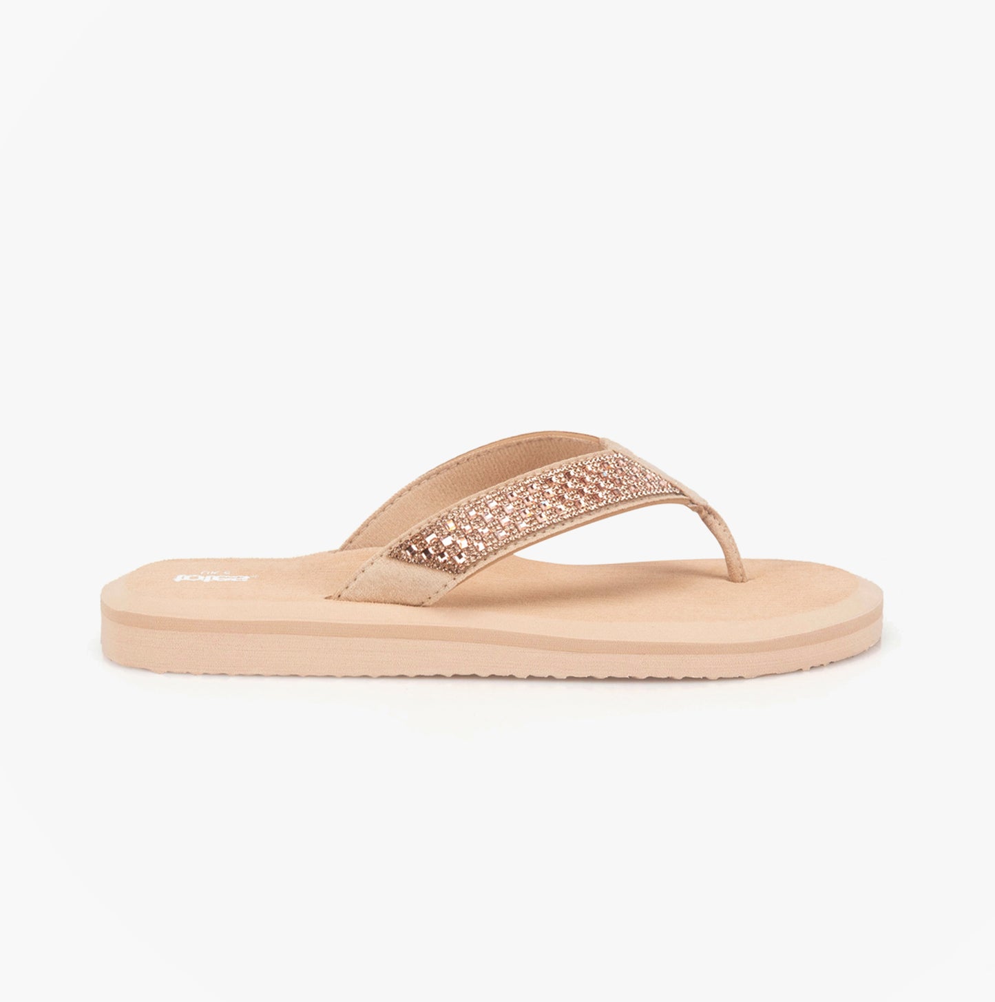 Totes Sol Bounce 0464 Womens Toe-Post Sandals Nude