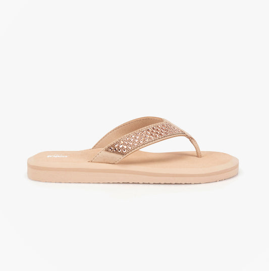 Totes Sol Bounce 0464 Womens Toe-Post Sandals Nude