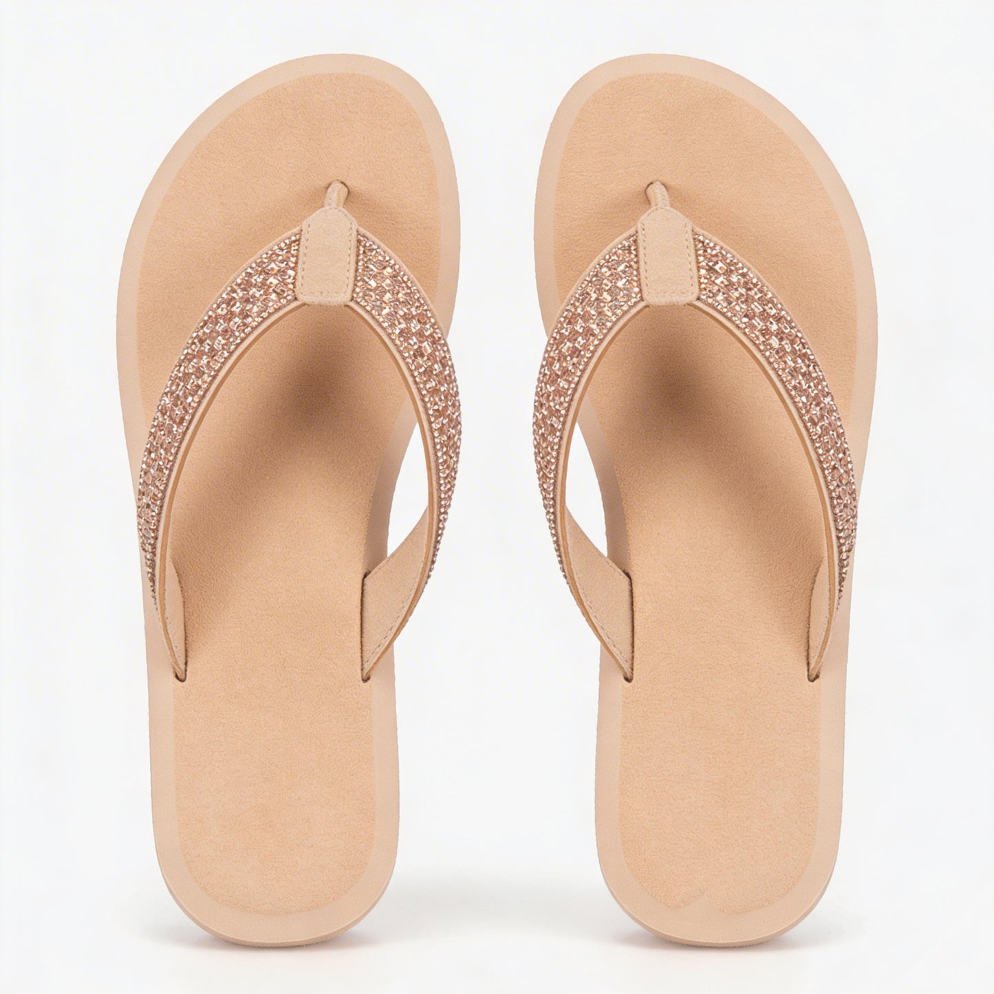 Totes Sol Bounce 0464 Womens Toe-Post Sandals Nude