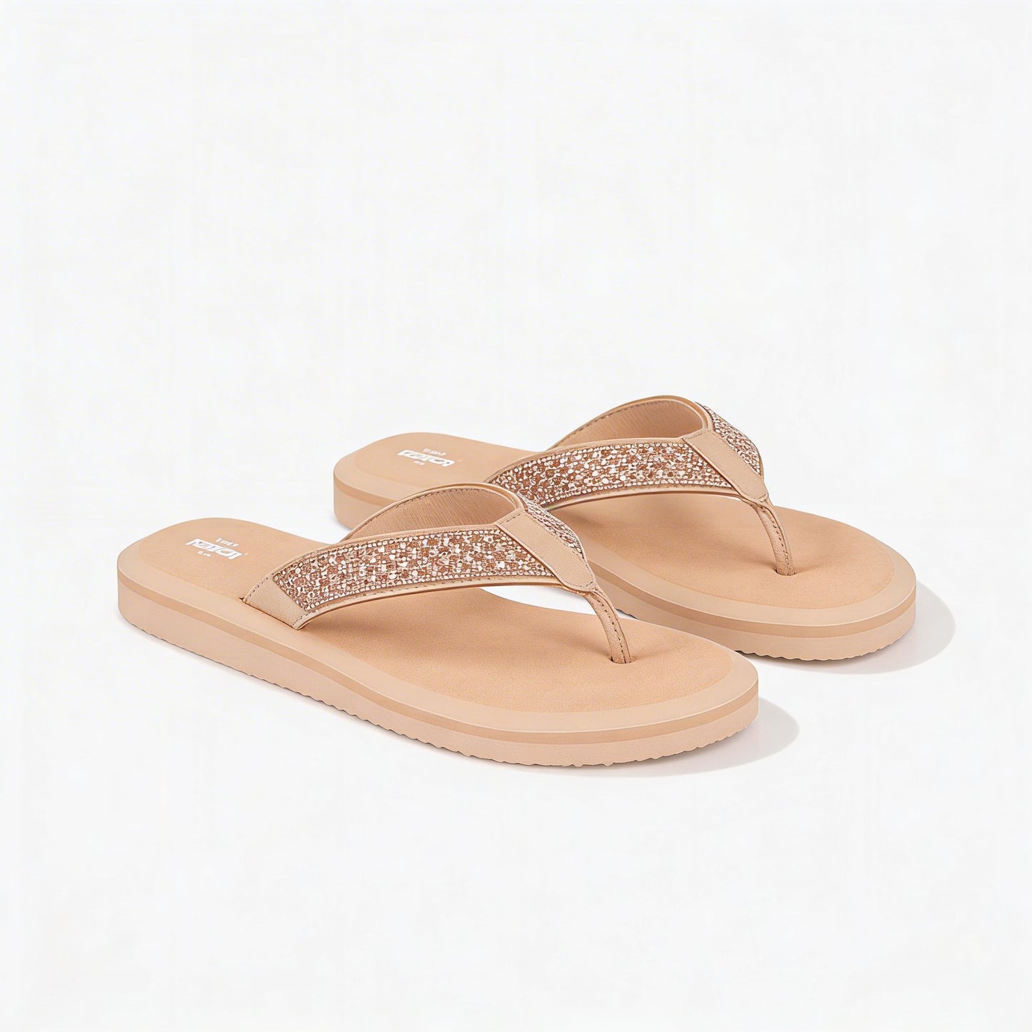 Totes Sol Bounce 0464 Womens Toe-Post Sandals Nude