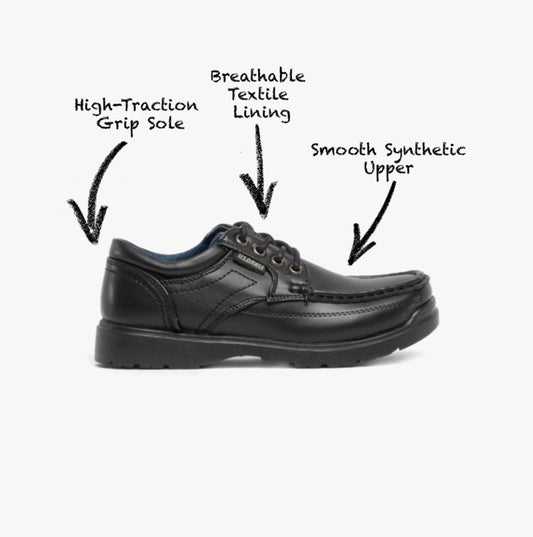 US Brass STUBBY Boys Lace-Up Casual Shoes Black