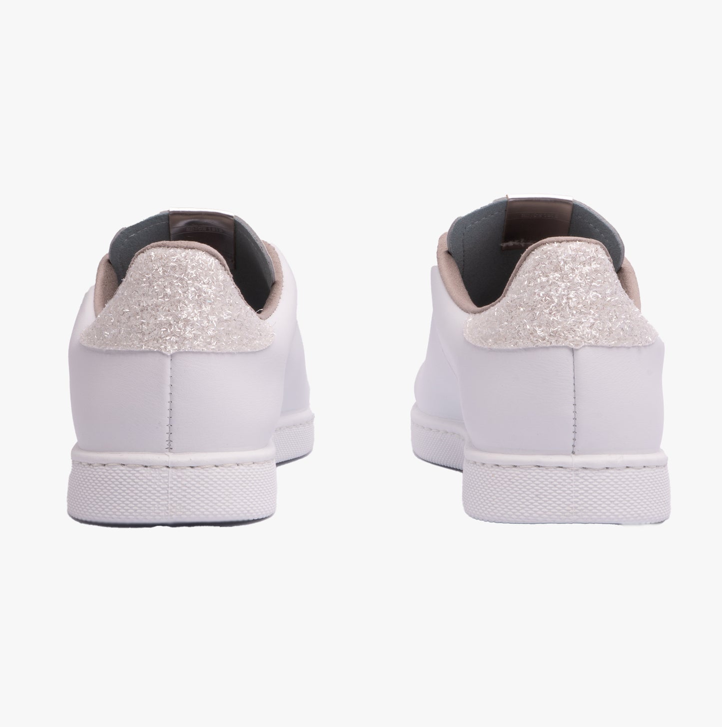 TENIS LEATHER & GLITTER SWIRLS Womens Trainers Blanco