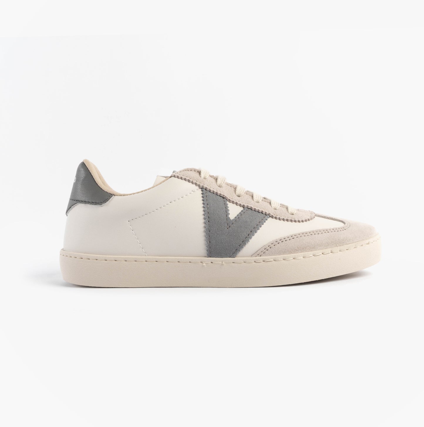 BERLIN FAUX LEATHER & SPLIT Womens Trainers Gris