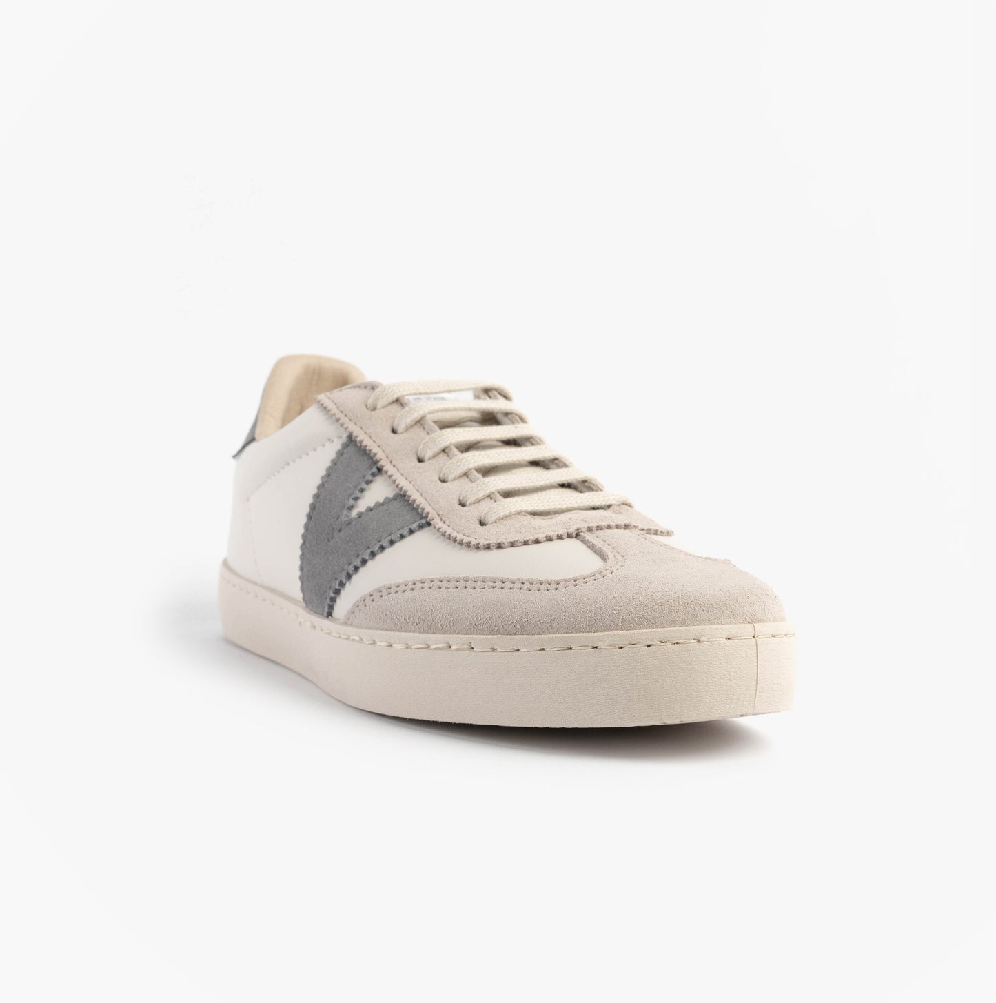 BERLIN FAUX LEATHER & SPLIT Womens Trainers Gris