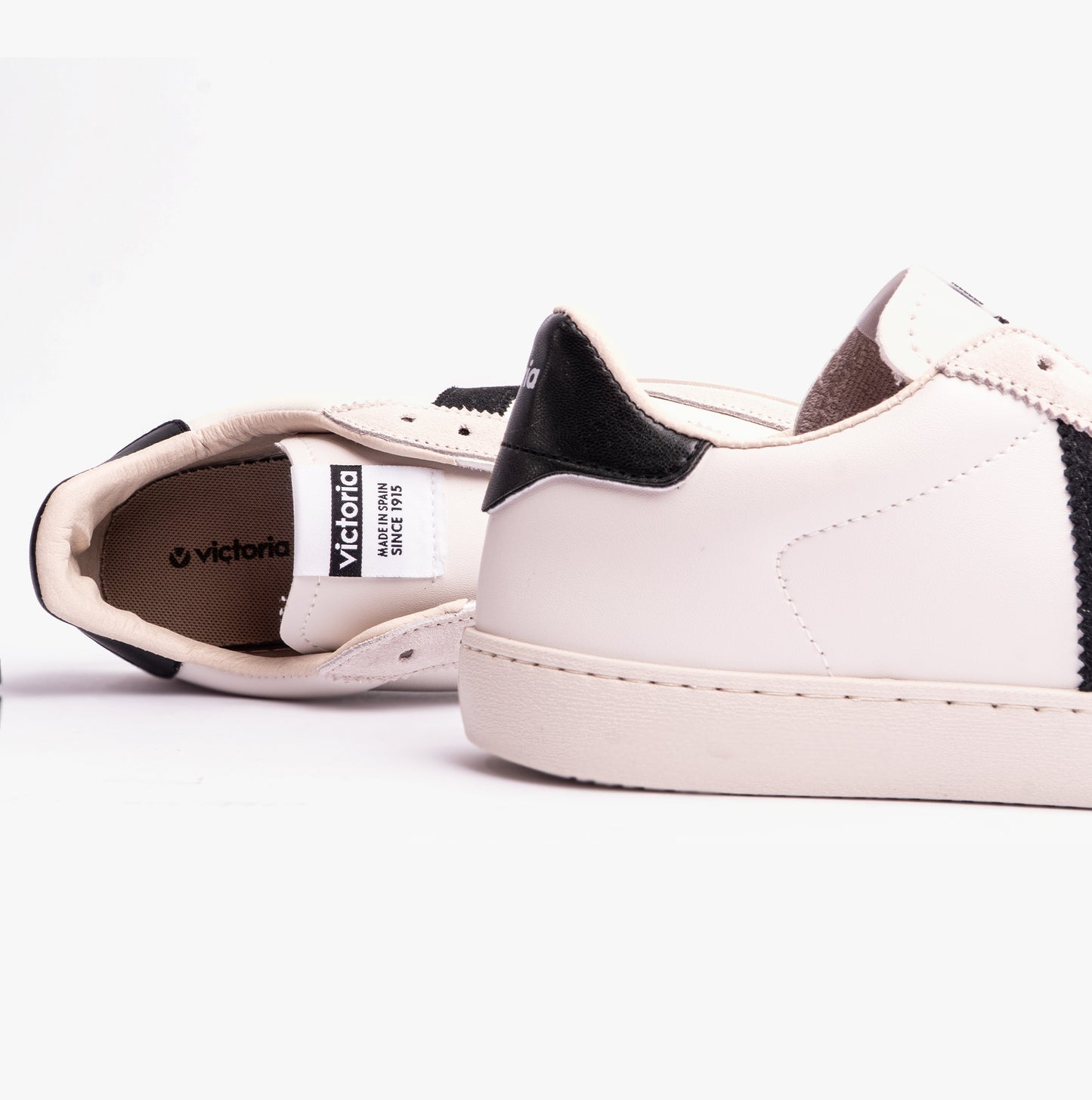 BERLIN FAUX LEATHER & SPLIT Womens Trainers Negro