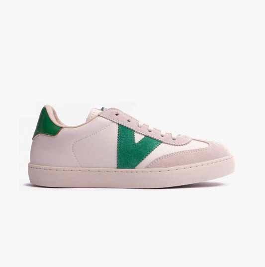 BERLIN FAUX LEATHER & SPLIT Womens Trainers Verde