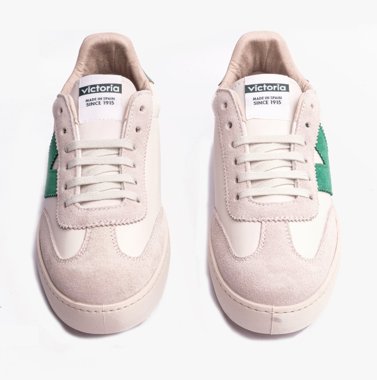 BERLIN FAUX LEATHER & SPLIT Womens Trainers Verde