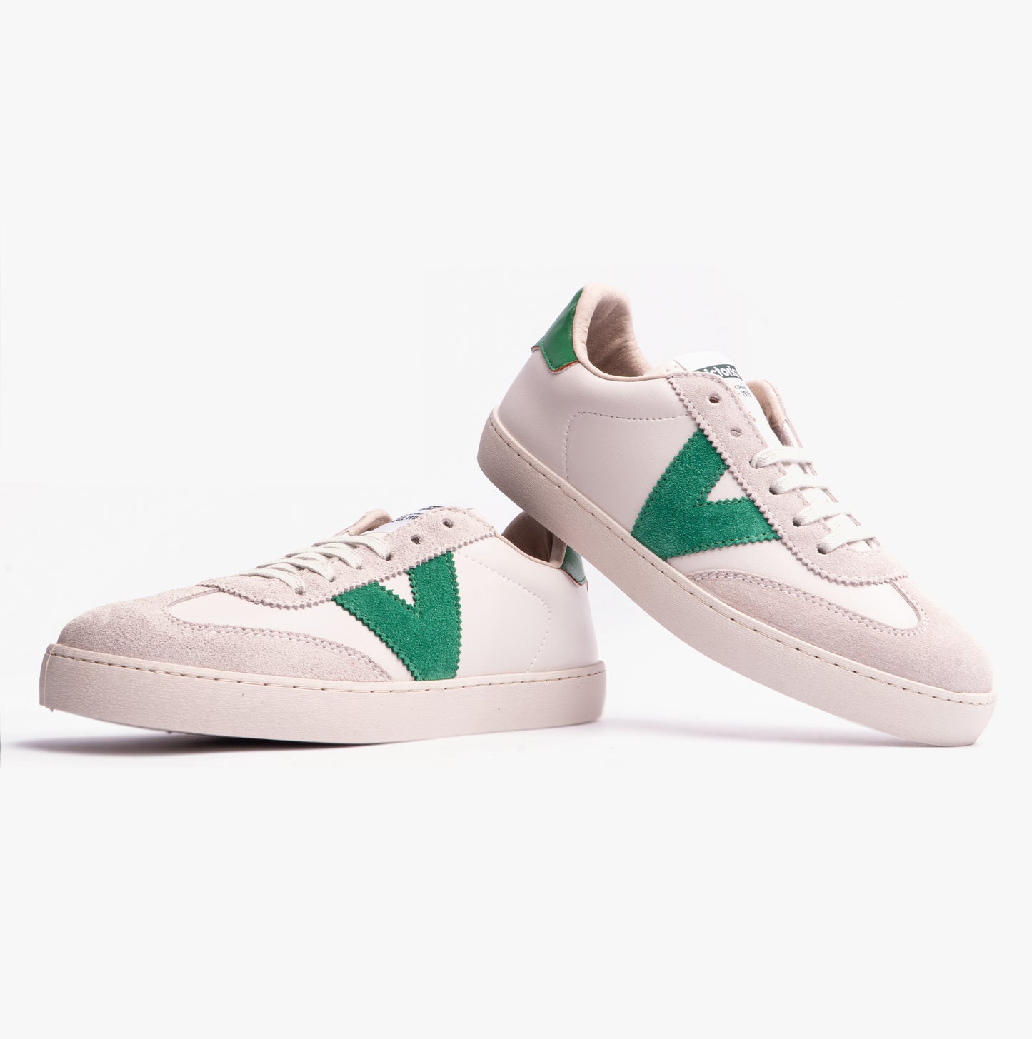 BERLIN FAUX LEATHER & SPLIT Womens Trainers Verde