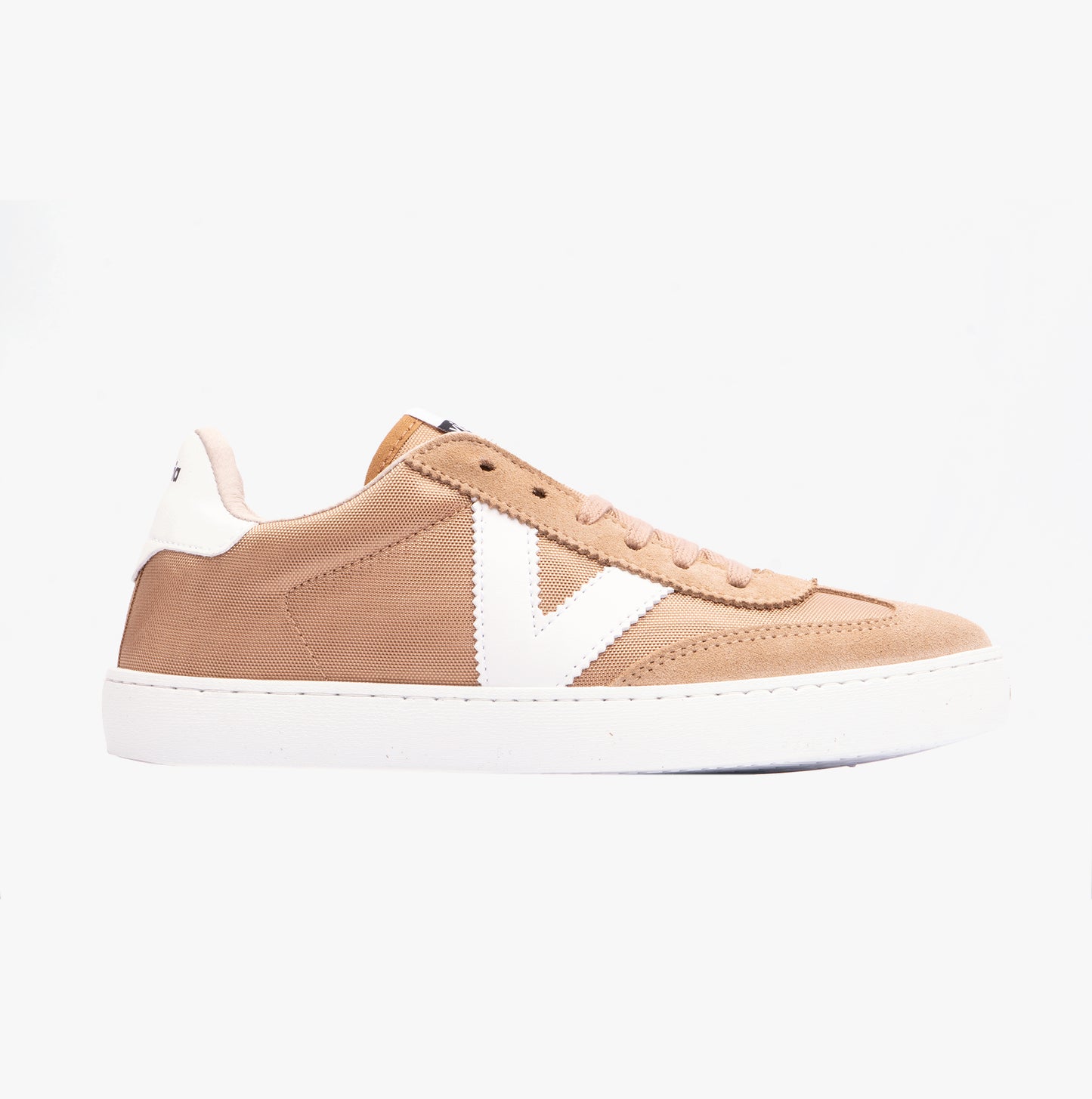 BERLIN SPLIT LEATHER & NYLON Womens Trainers Taupe