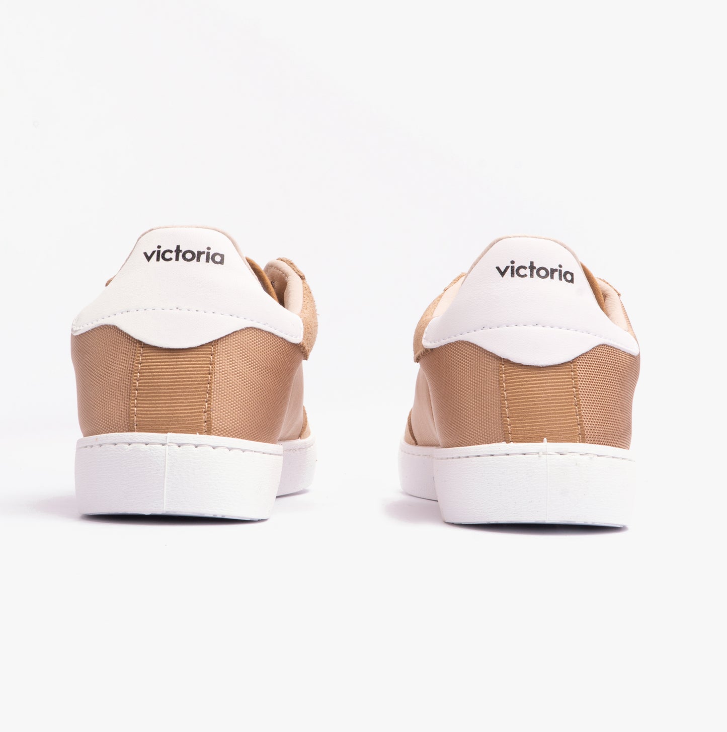 BERLIN SPLIT LEATHER & NYLON Womens Trainers Taupe